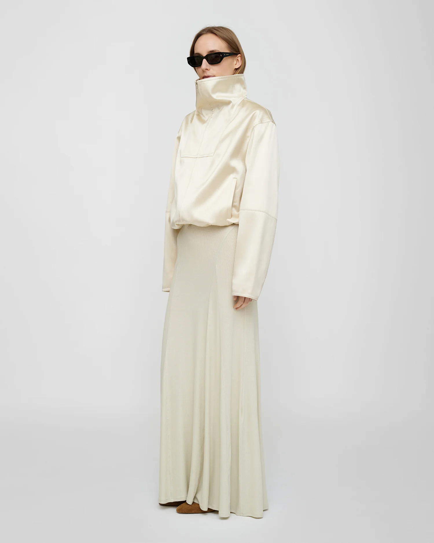 Alonza - Funnel neck jacket - Creme - Image 7