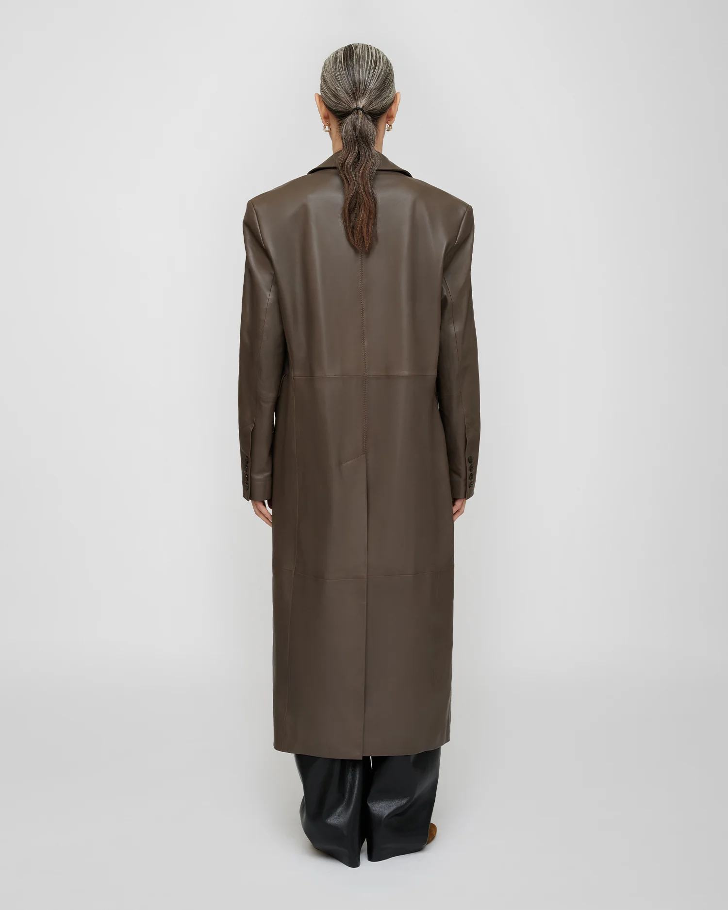 Inderjit - Leather jacket - Dark Taupe - Image 2