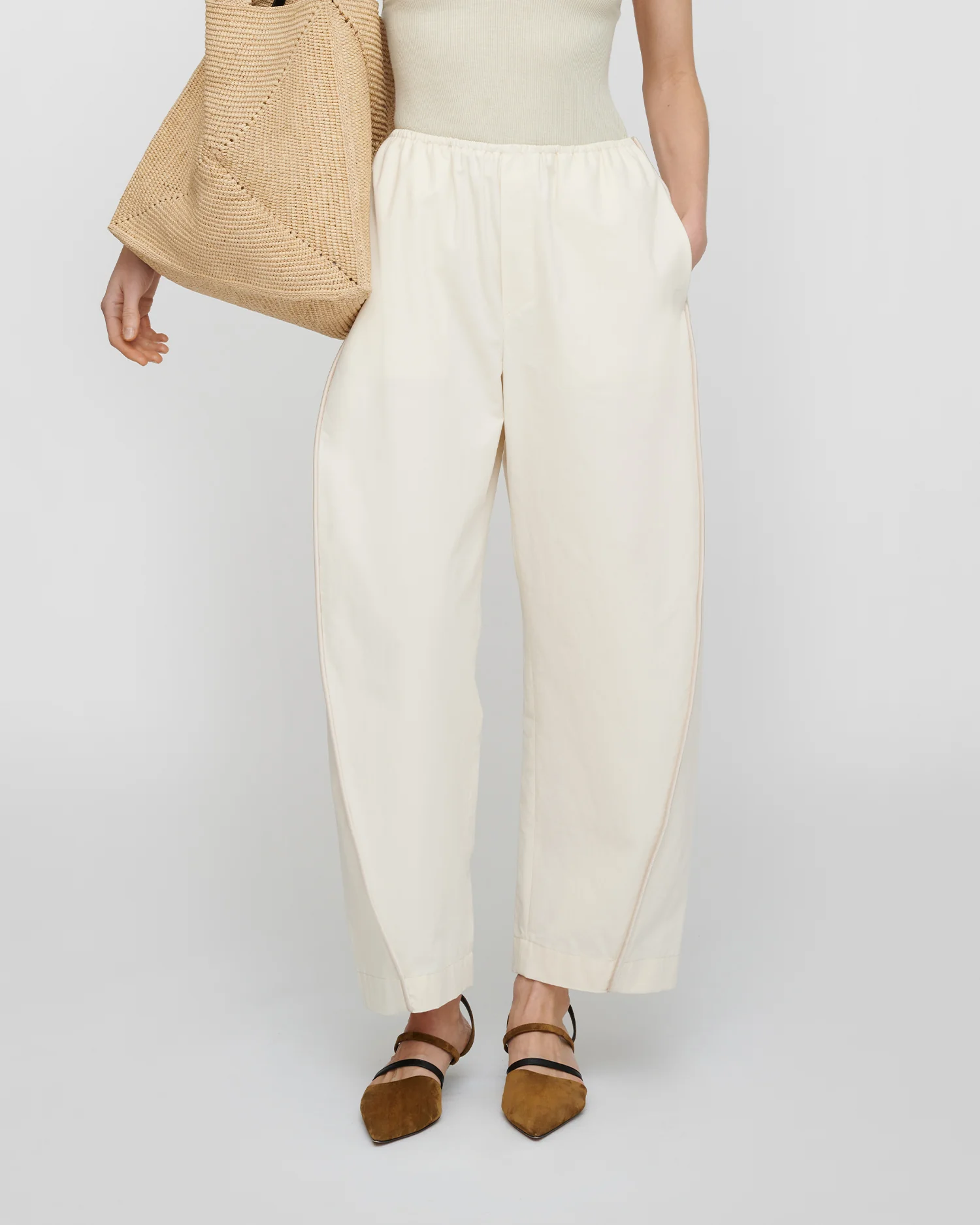 Oriana - Pants - Creme