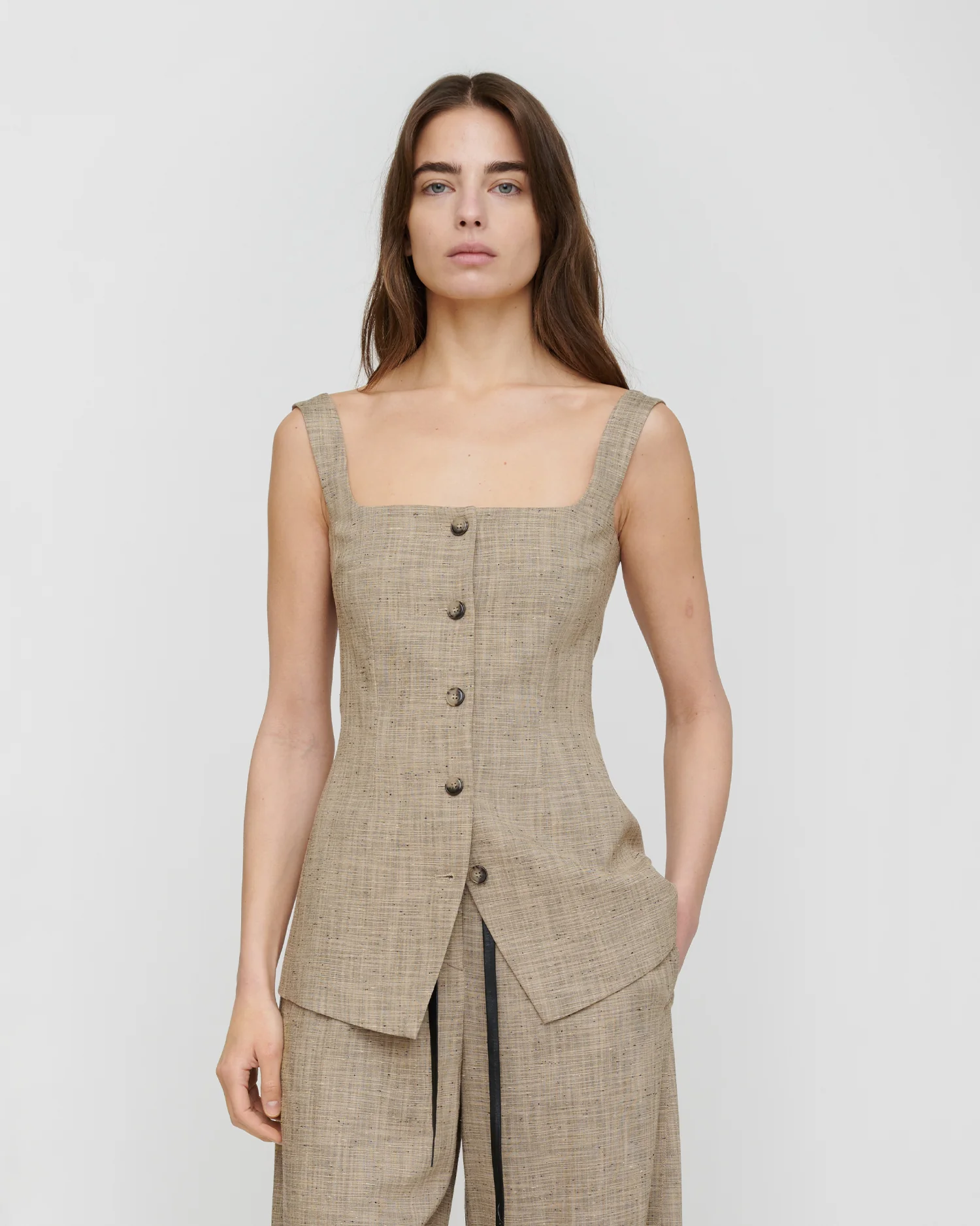 Akua - Vest - Beige/Black - Image 2
