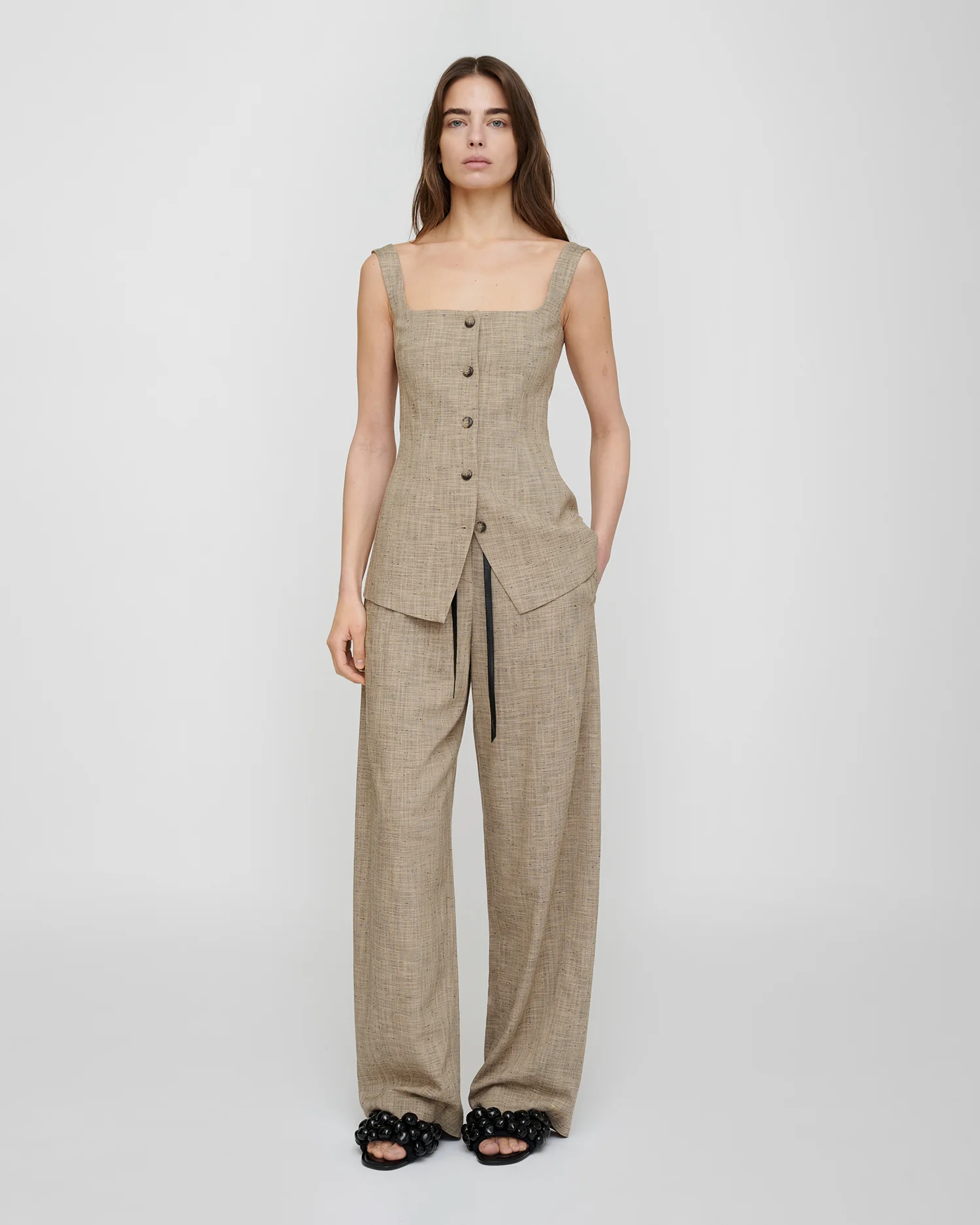 Akua - Vest - Beige/Black - Image 4
