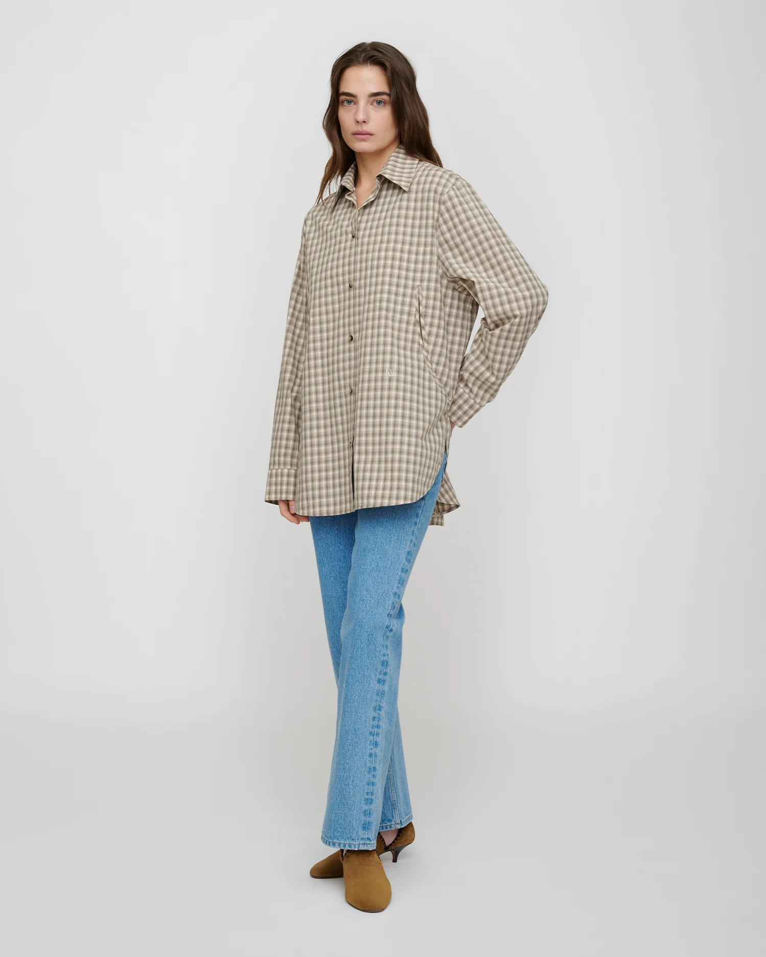 Atzi - Shirt - Creme/Grey
