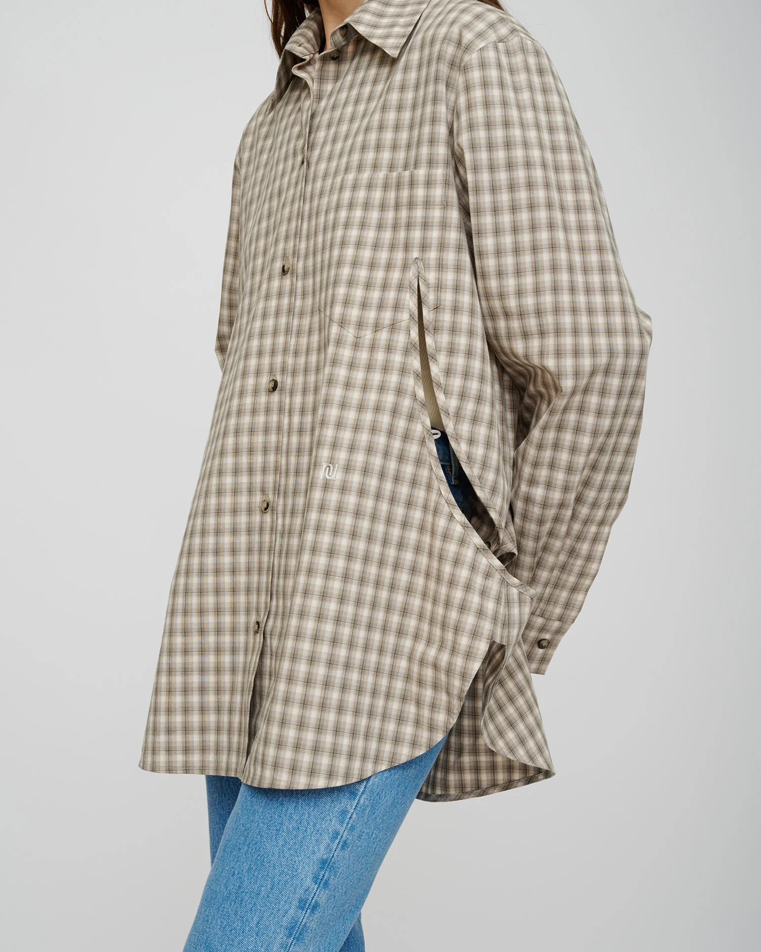 Atzi - Shirt - Creme/Grey - Image 3
