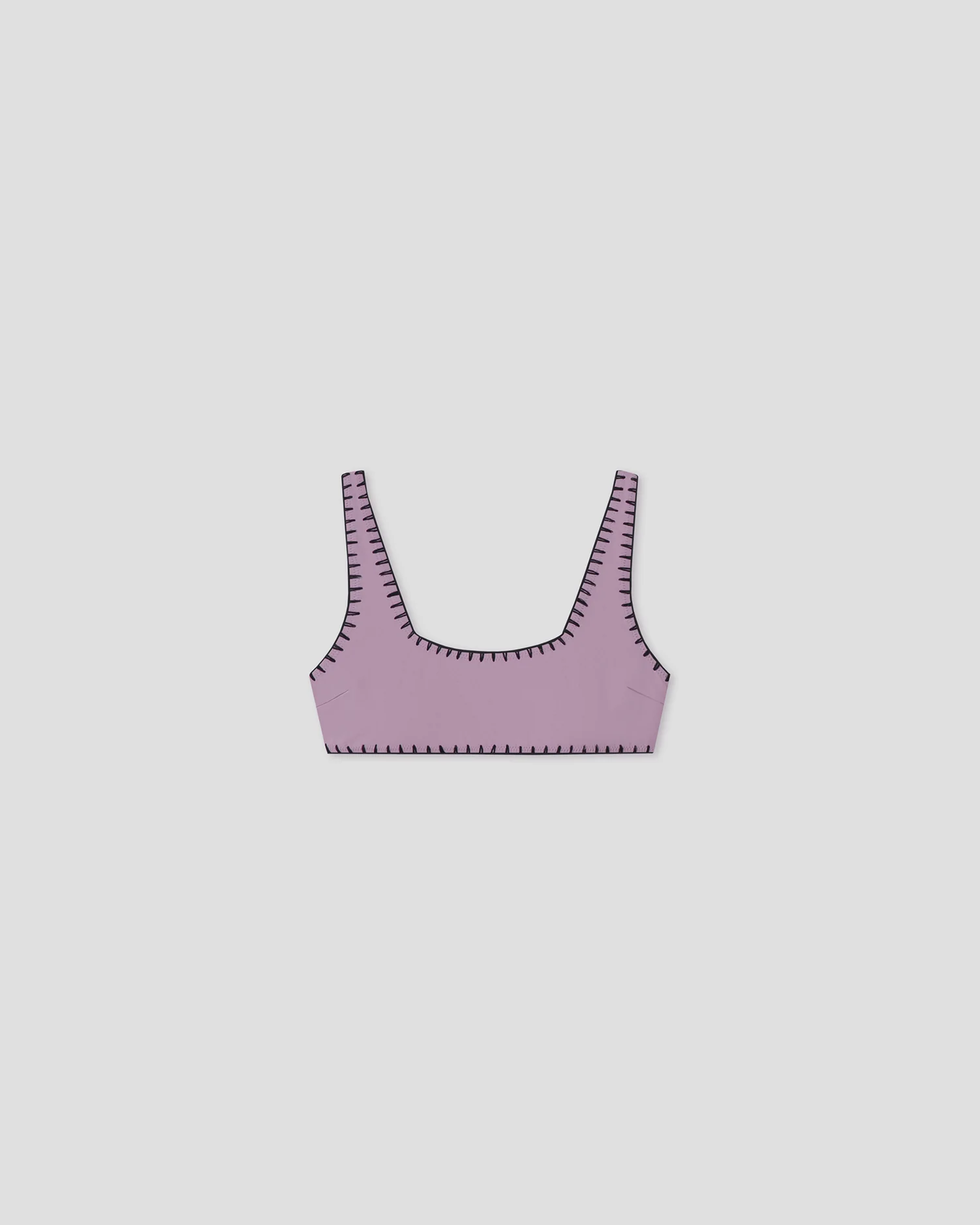Malti - Recycled nylon bikini top - Lilac/Black - Image 4