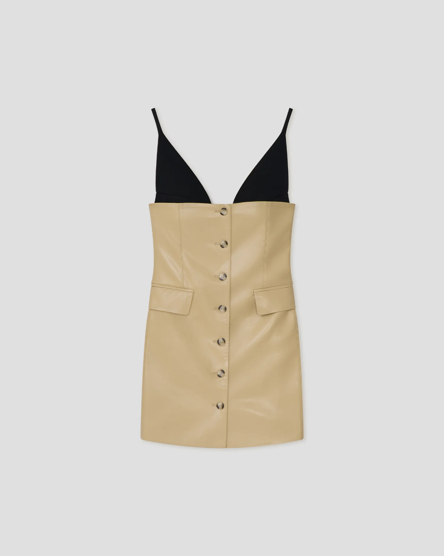 Zyana - Okobor ™ and Compact Viscose Mini Dress - Wax Yellow/Black