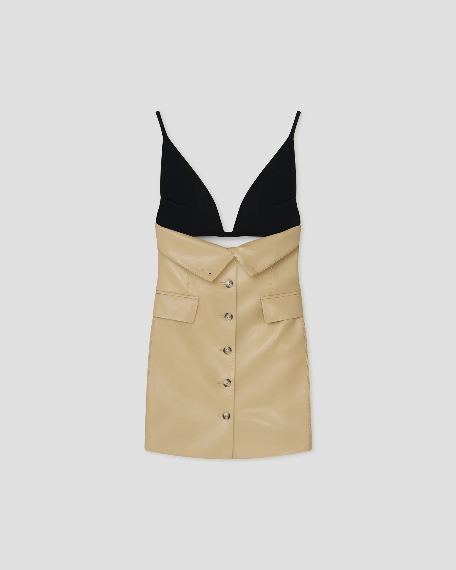Zyana - Okobor ™ and Compact Viscose Mini Dress - Wax Yellow/Black - Image 2