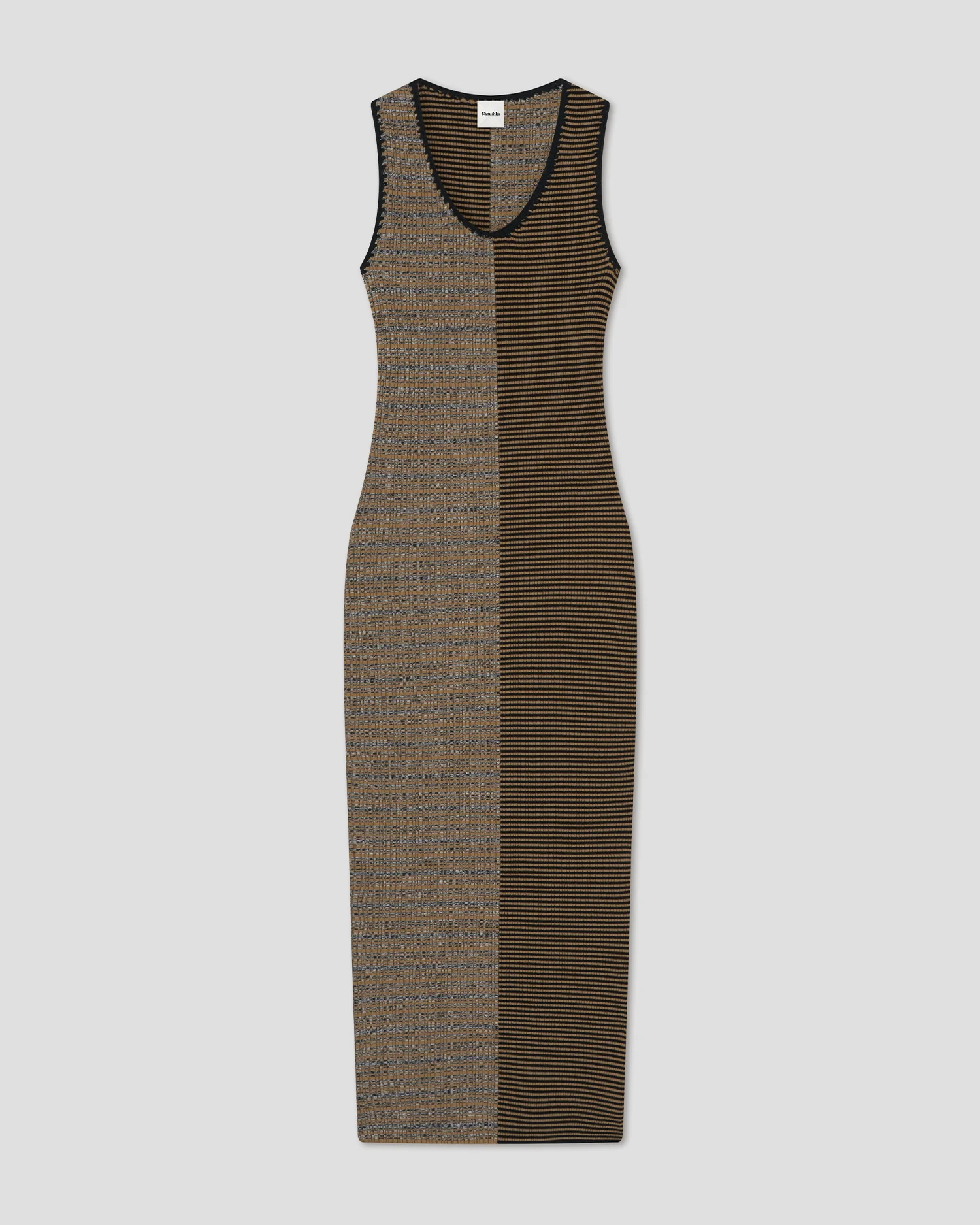 Amparo - Midi dress - Curry Stripe/ Spacedye