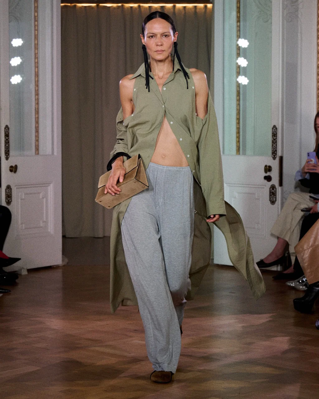 Erisha - Maxi shirt dress - Moss - Image 2