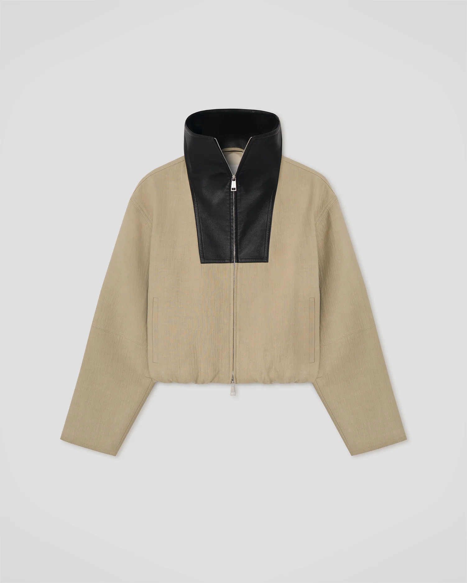 Alonza - Funnel neck jacket - Stone/Black - Image 3