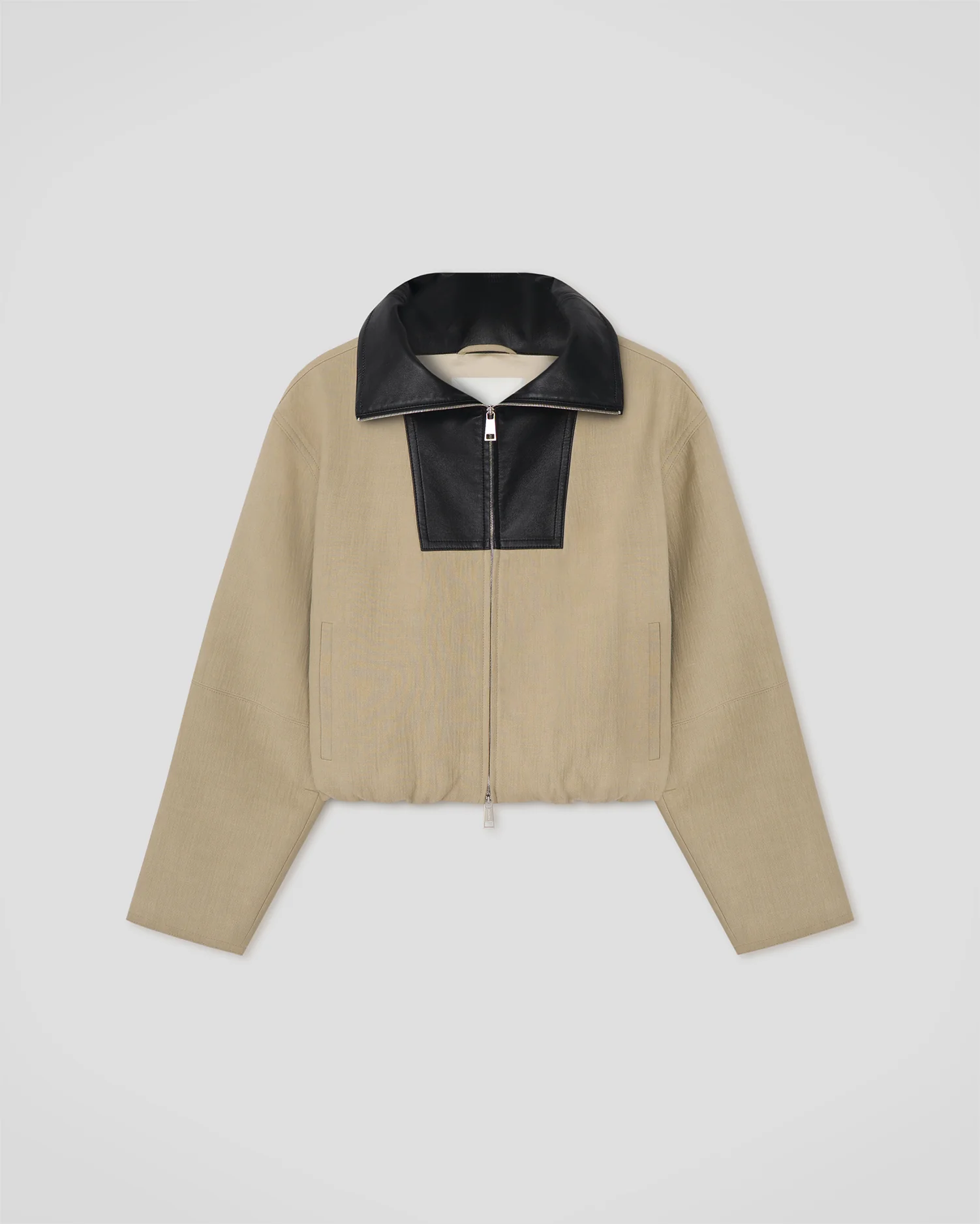 Alonza - Funnel neck jacket - Stone/Black - Image 4