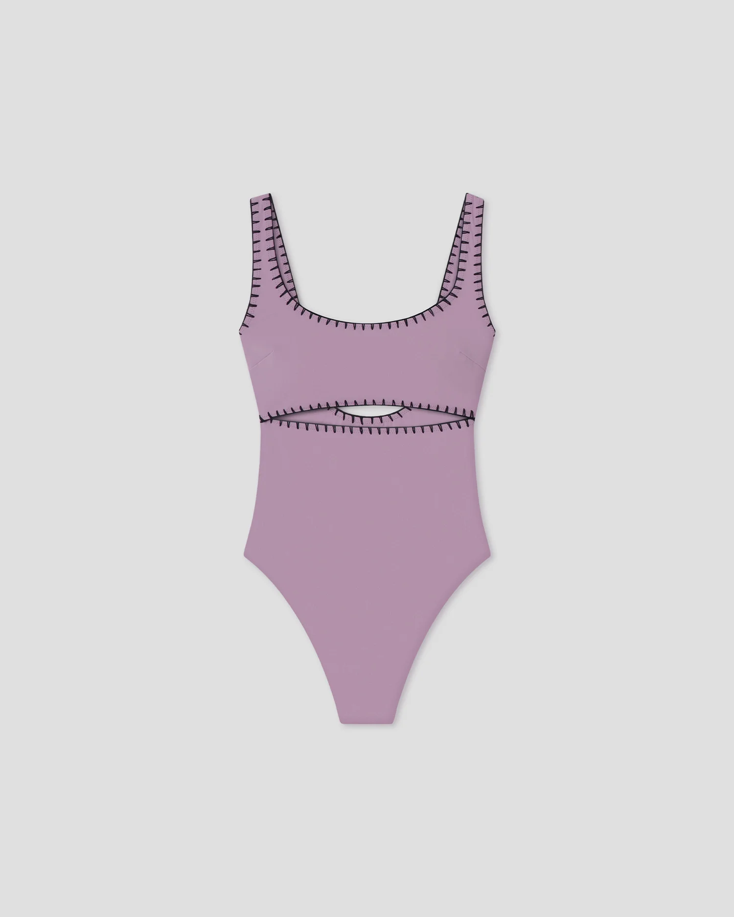 Sorena - Recycled nylon swimsuit - Lilac/Black - Image 3