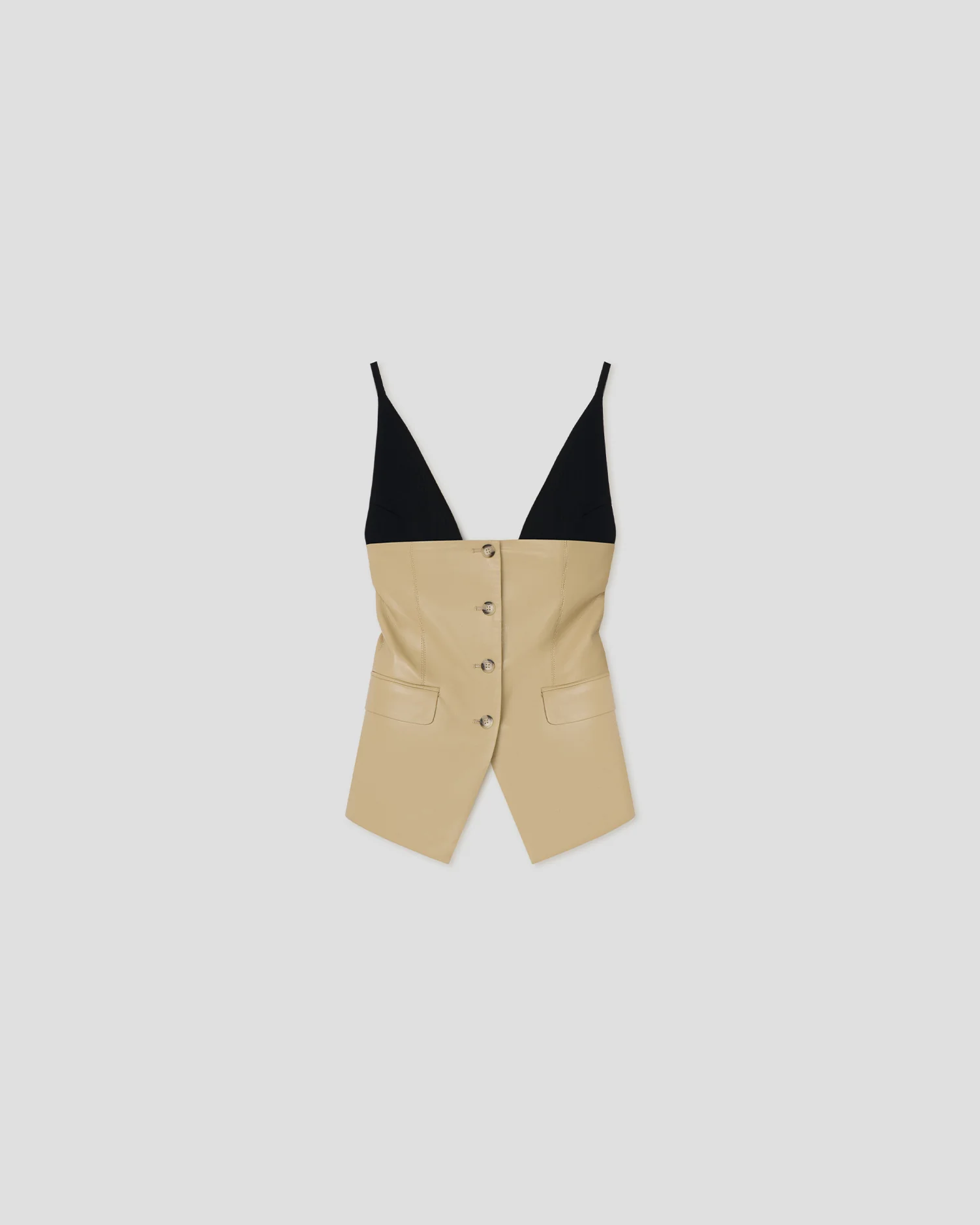 Anarosa - Okobor™ And Compact Viscose Tailored Top - Wax Yellow/Black - Image 2