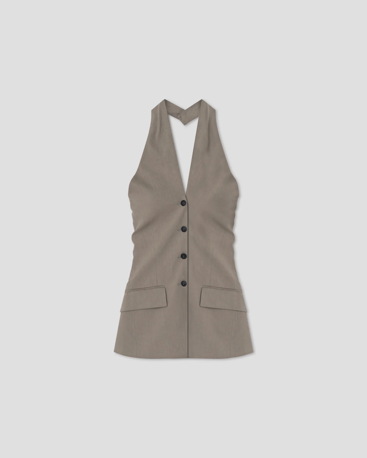 Tarsila - Halterneck top - Light Grey