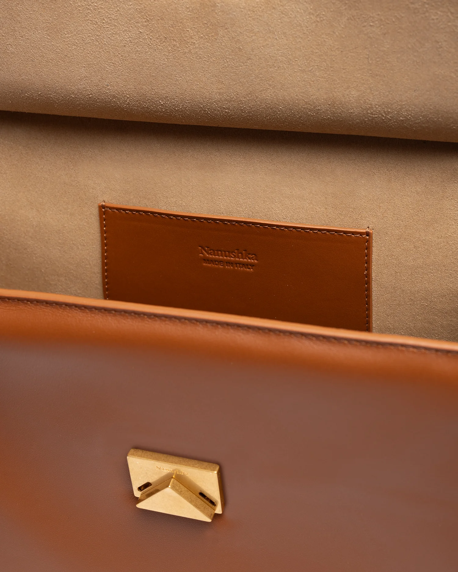 The SANDI Lock - Top handle bag - Tan - Image 3