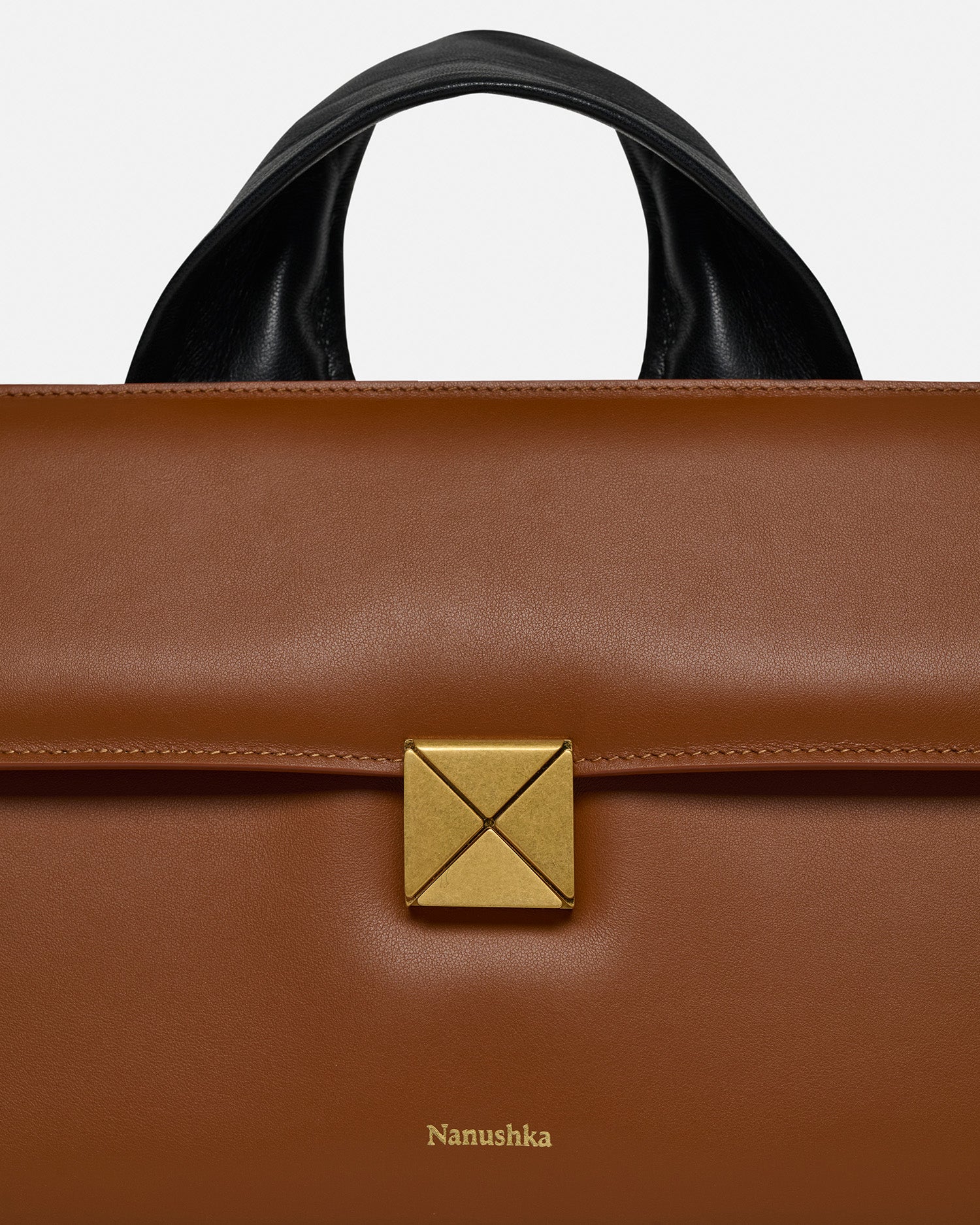 The SANDI Lock - Top handle bag - Tan - Image 4